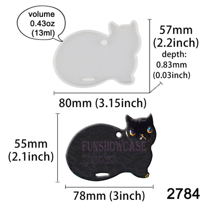 Cat Tag Silicone Resin Mold