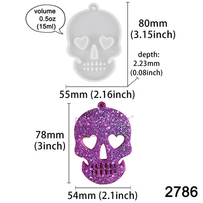 Skull Tag Silicone Resin Mold