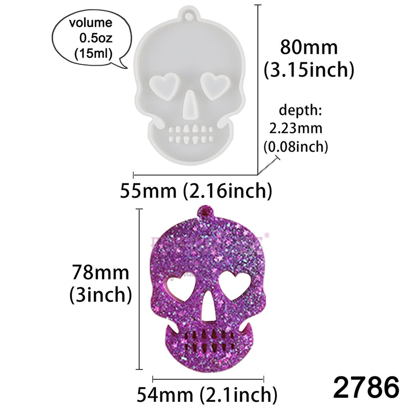 Skull Tag Silicone Resin Mold