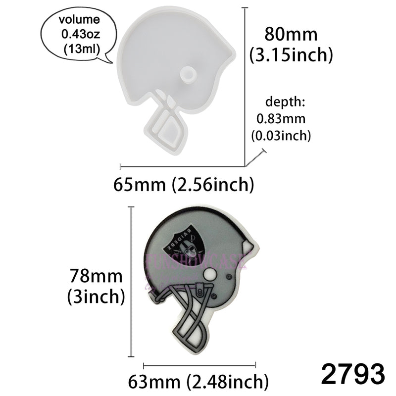 Helmet Tag Silicone Resin Mold