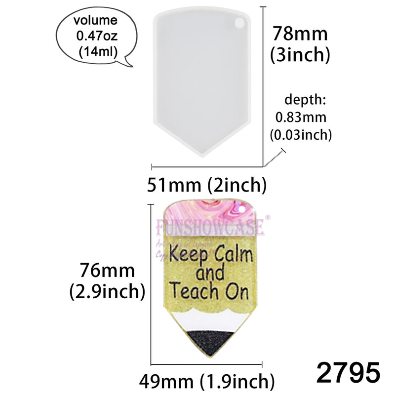 Pencil Tag Silicone Resin Mold