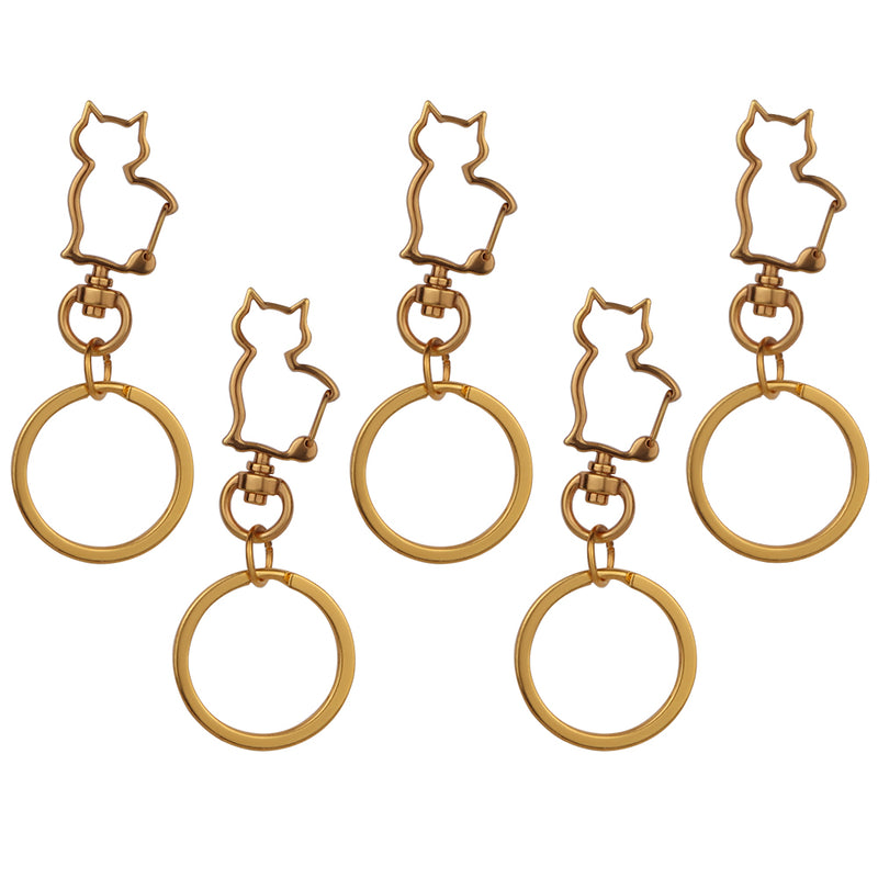 Cat Snap Clips with Key Rings 5-count
