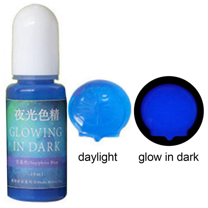 Luminous Epoxy Resin Liquid Pigment 10g 10ml 0.35oz, Sapphire Blue