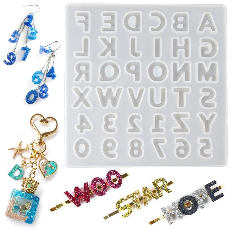 Alphabet Number Resin Jewelry Casting Mold