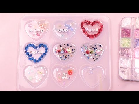 Charms Resin Casting Molds Set 51-kit Heart Alphabet Number Bear Silicone Trays