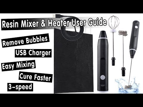 Resin Casting Tool Set of Epoxy Electric Mixer and Heater Bubble Buster Tool