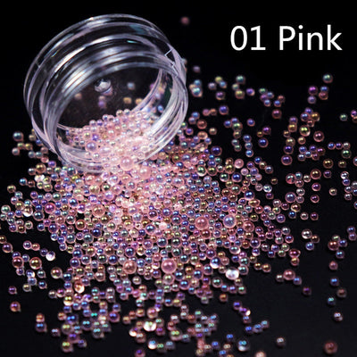 Mini Bubble Beads, Caviar Bead for Nail Art Decoration, Clear Nail Microbead For DIY UV Resin Filling, Nail Caviar Bead, Resin Filler Bubble