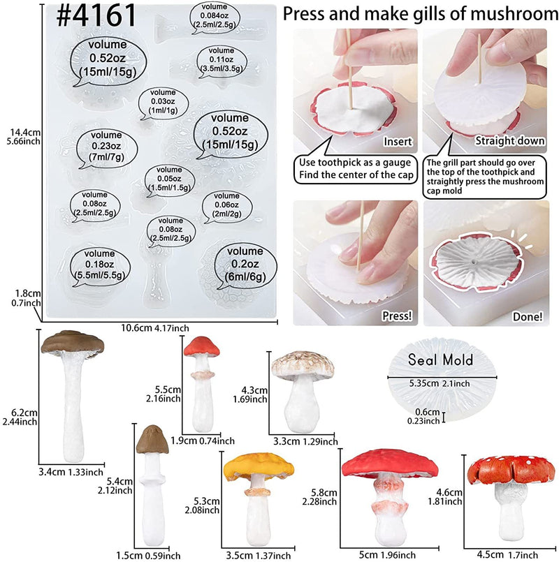 Life Like Mushroom Silicone Mold and Texture Veiner – FUNSHOWCASE