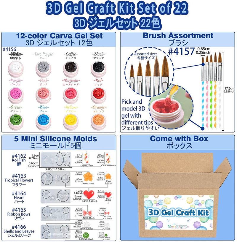 4D Sculpture Gel DIY Epoxy Resin Casting Kits Pack of 22