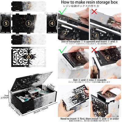 Games Blocks Silicone Molds Tumbling Stacking and Organizer Box Epoxy Resin Casting Kit