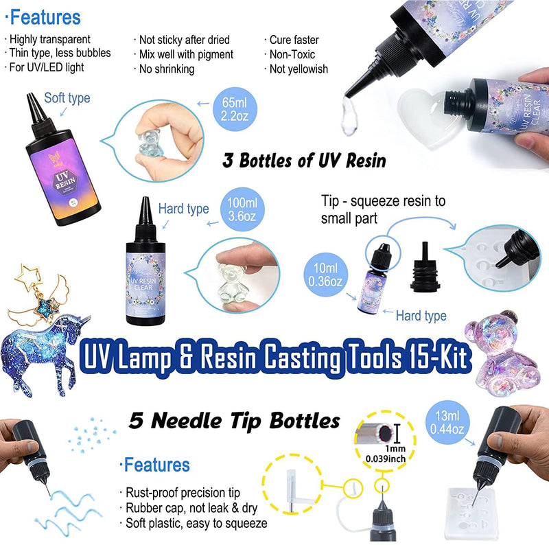 UV Resin Jewelry Making Starters Supplies Kit