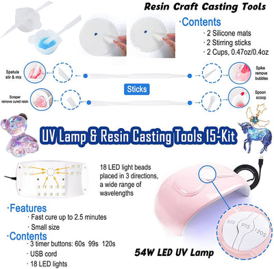 UV Resin Jewelry Making Starters Supplies Kit