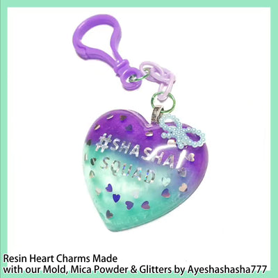 Puffy Heart Silicone Resin Mold 2x1.7inch