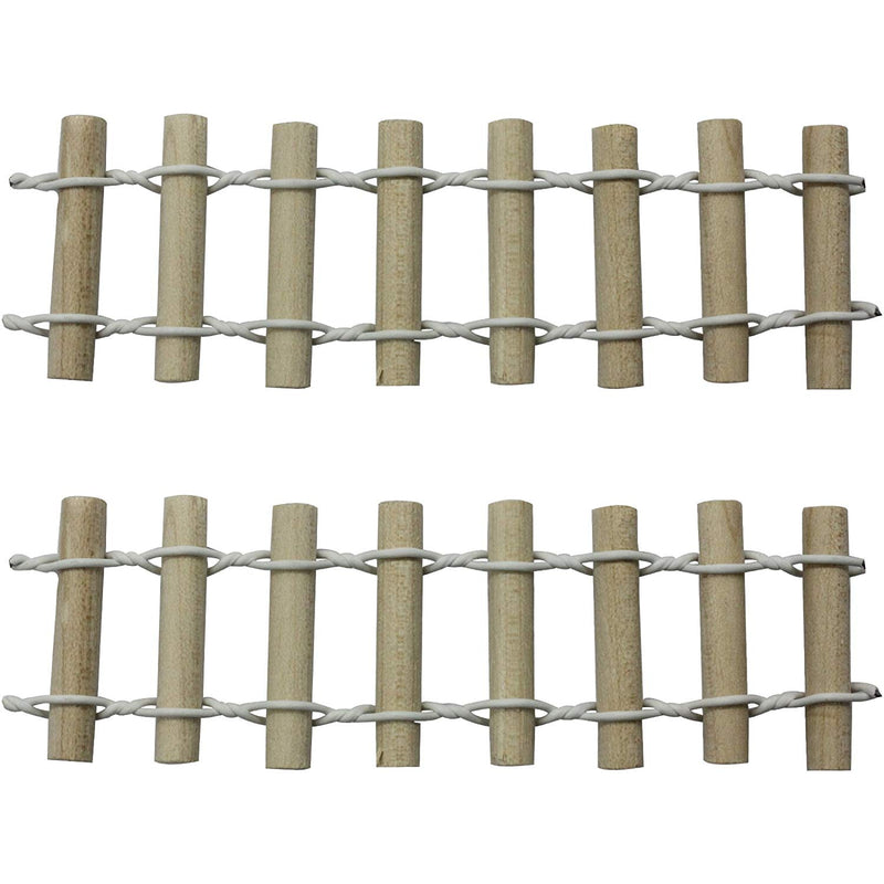 Wired Wood Picket Fences 2-count